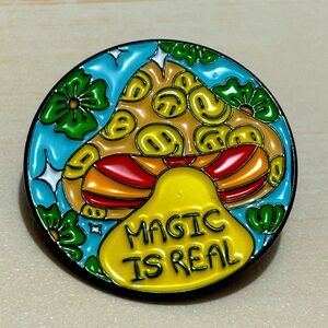 The Magic is Real Smiley Face Pin Brooch